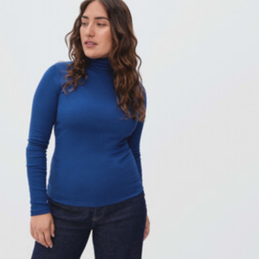 Everlane Pima cotton long sleeve turtle neck -small